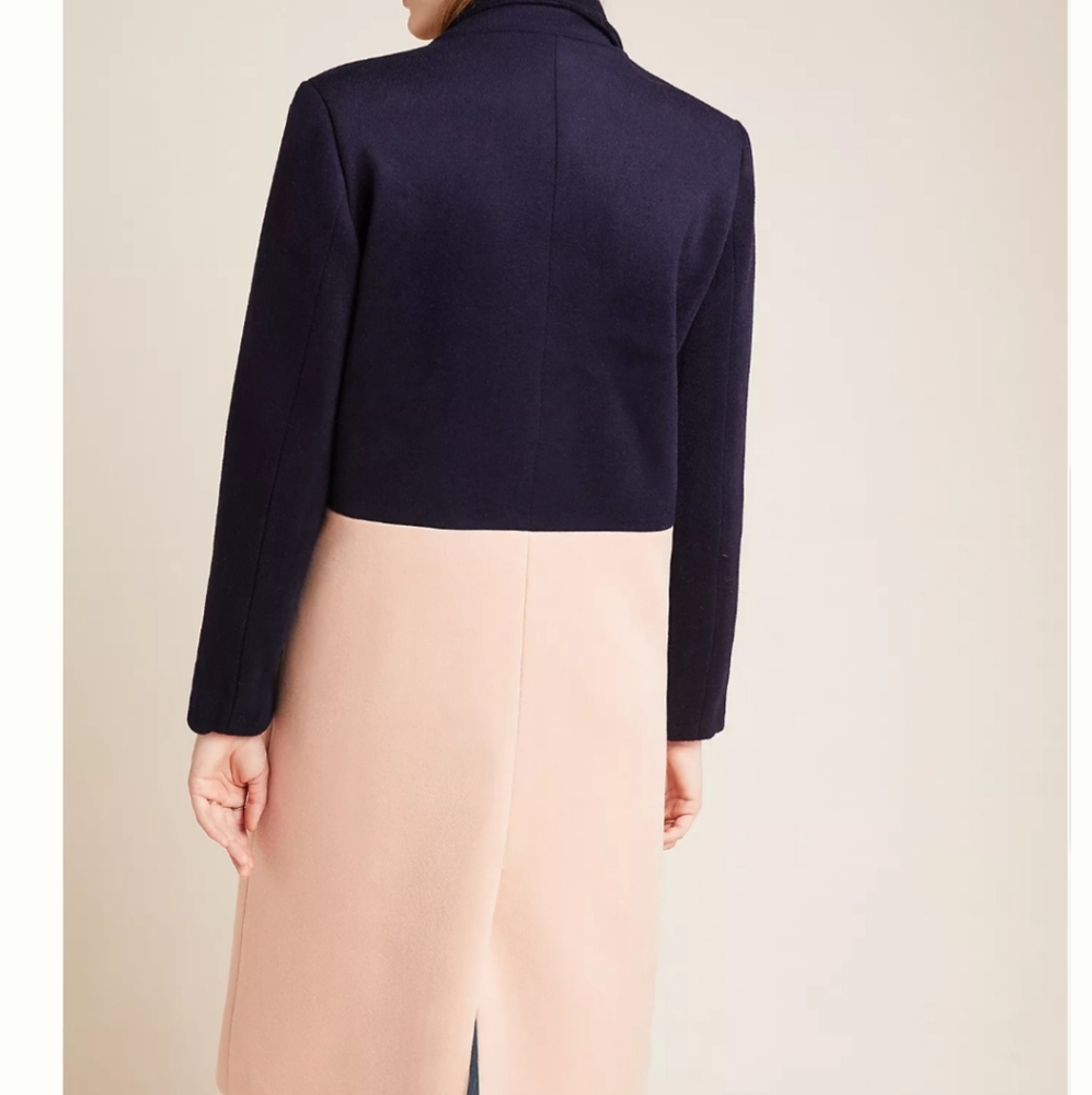 Halsey Colorblocked Wool Coat - Picture 2 of 5